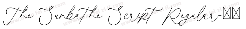 The Sunbathe Script Regular字体转换